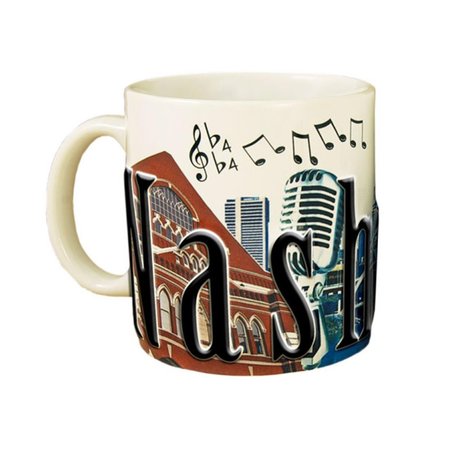 AMERICAWARE Nashville 18 oz Full Color Relief Mug AM16386